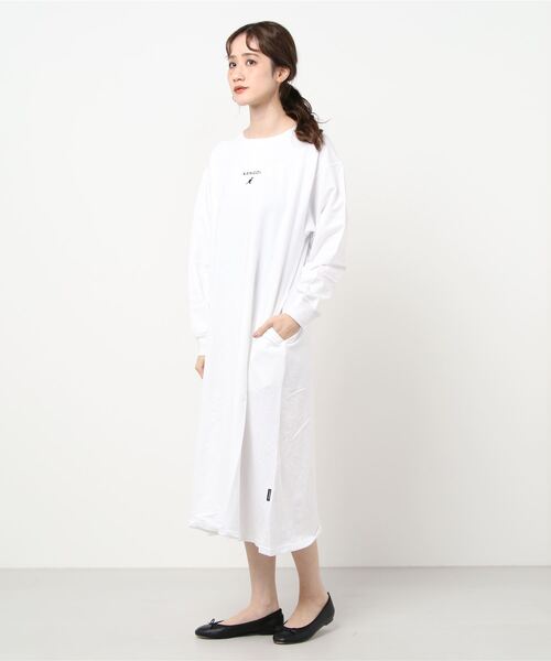 KANGOL（カンゴール）の「KANGOL カンゴール マキシ丈ワンピース（ワンピース・レディース・ホワイト/ブラック/ベージュ・M/L）」の18枚目の写真