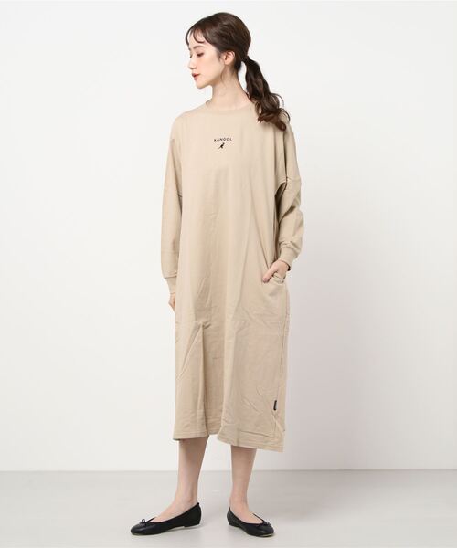 KANGOL（カンゴール）の「KANGOL カンゴール マキシ丈ワンピース（ワンピース・レディース・ホワイト/ブラック/ベージュ・M/L）」の20枚目の写真