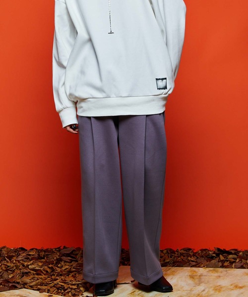 MAISON SPECIAL(メゾンスペシャル)の「【WEB限定】《ユニセックスアイテム》シルエットダンボールプライムワイドパンツ 【MAISON SPECIAL/メゾンスペシャル】(スウェットパンツ・メンズ・ブラック/パープル・0/1/2)」の6枚目の写真