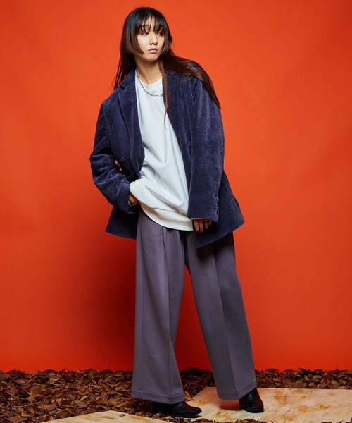 MAISON SPECIAL(メゾンスペシャル)の「【WEB限定】《ユニセックスアイテム》シルエットダンボールプライムワイドパンツ 【MAISON SPECIAL/メゾンスペシャル】(スウェットパンツ・メンズ・ブラック/パープル・0/1/2)」の5枚目の写真