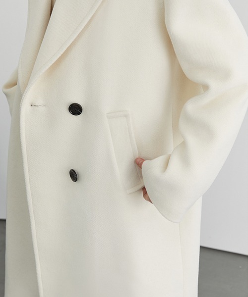 Fano Studios（ファノ ストゥディオズ）の「【Fano Studios】Oversized double breasted batting chester coat FD20W182（チェスターコート・レディース・ブラック/ホワイト・M/S/L）」の16枚目の写真