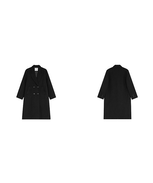 Fano Studios（ファノ ストゥディオズ）の「【Fano Studios】Oversized double breasted batting chester coat FD20W182（チェスターコート・レディース・ブラック/ホワイト・M/S/L）」の18枚目の写真