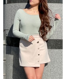 DURAS（デュラス）の「釦付ラップミニスカート（スカート）」