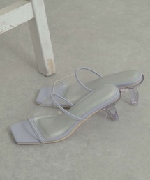 ワンバンドクリアヒールサンダル