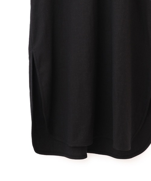 ADAM ET ROPE'（アダムエロペ）の「＜洗える＞【WEB限定】リネンカフタンワンピース（ワンピース・レディース・ブラック/キナリ・FREE）」の10枚目の写真