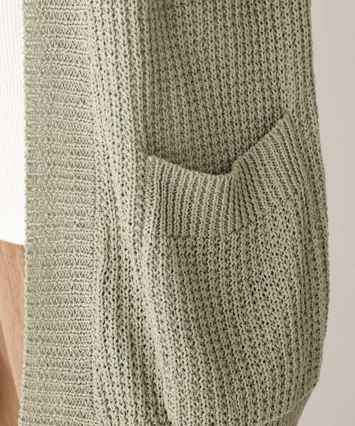 SHOO・LA・RUE（シューラルー）の「◆リネンタッチざっくり編みカーディガン（カーディガン/ボレロ・レディース・チャコールグレー/ピンク/ライトグリーン/ライトオレンジ系/ブルー/サンドベージュ/アイボリー/ナチュラル・00）」の15枚目の写真