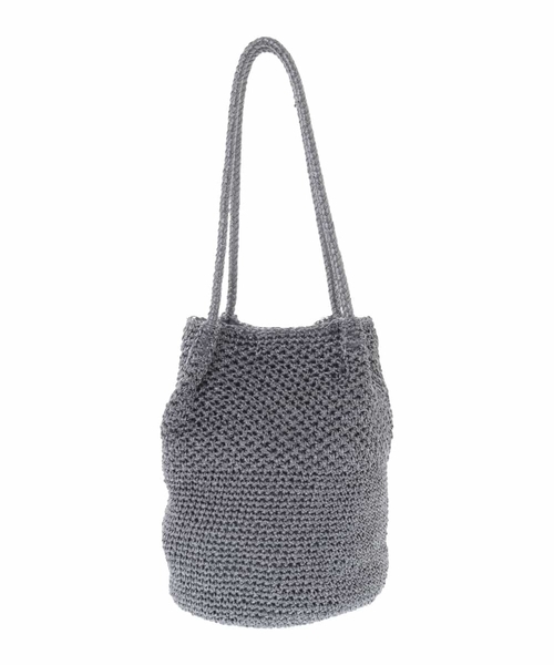 MK MICHEL KLEIN（エムケーミッシェルクラン）の「メタルメッシュ巾着型バッグ（トートバッグ・レディース・ゴールド/チャコールグレー/シルバー・00）」の7枚目の写真