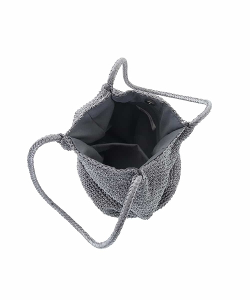 MK MICHEL KLEIN（エムケーミッシェルクラン）の「メタルメッシュ巾着型バッグ（トートバッグ・レディース・ゴールド/チャコールグレー/シルバー・00）」の12枚目の写真