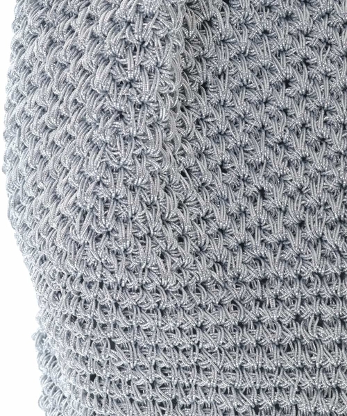 MK MICHEL KLEIN（エムケーミッシェルクラン）の「メタルメッシュ巾着型バッグ（トートバッグ・レディース・ゴールド/チャコールグレー/シルバー・00）」の13枚目の写真