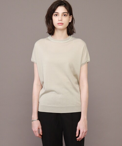 DRESSTERIOR（ドレステリア）の「◆コットンセルロースフレンチスリーブプルオーバー（ニット/セーター・レディース・グレー系/ブラック/ブラウン系その他/レッド系1/パープル系4・38）」の2枚目の写真