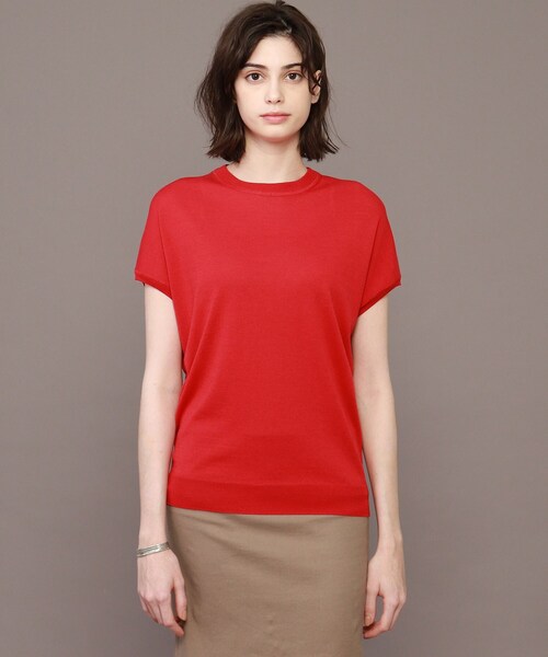 DRESSTERIOR（ドレステリア）の「◆コットンセルロースフレンチスリーブプルオーバー（ニット/セーター・レディース・グレー系/ブラック/ブラウン系その他/レッド系1/パープル系4・38）」の5枚目の写真