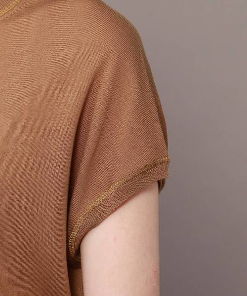 DRESSTERIOR（ドレステリア）の「◆コットンセルロースフレンチスリーブプルオーバー（ニット/セーター・レディース・グレー系/ブラック/ブラウン系その他/レッド系1/パープル系4・38）」の7枚目の写真