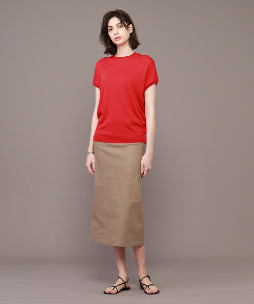 DRESSTERIOR（ドレステリア）の「◆コットンセルロースフレンチスリーブプルオーバー（ニット/セーター・レディース・グレー系/ブラック/ブラウン系その他/レッド系1/パープル系4・38）」の22枚目の写真