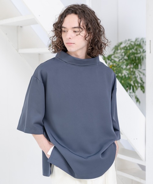 CASPER JOHN(キャスパージョン)の「High Drape Off-Turtle Big T/ハイドレープオフタートルビッグT(Tシャツ/カットソー・メンズ・ホワイト/ブラック/ネイビー/オリーブ・SMALL/MEDIUM)」の1枚目の写真