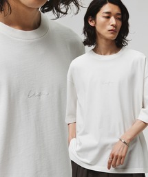 WYM LIDNM | 【WYM LIDNM】EMBROIDERY PIGMENT OVERSIZED T-SHIRT(Tシャツ/カットソー)