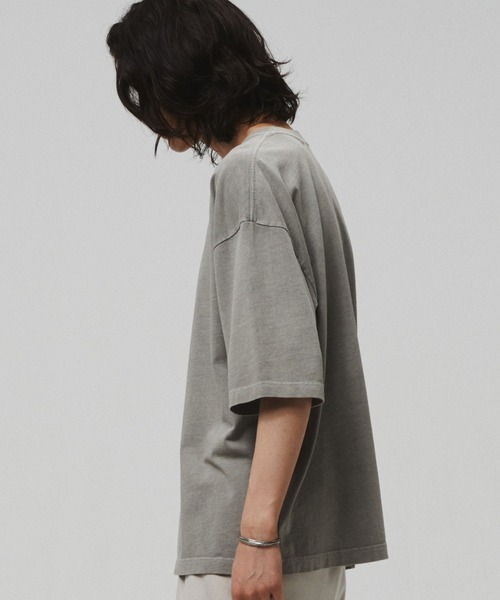 WYM LIDNM(ウィム バイ リドム)の「EMBROIDERY PIGMENT OVERSIZED T-SHIRT(Tシャツ/カットソー・メンズ・ホワイト/ベージュ/グリーン系その他/ブルー系その他・S/M/L)」の19枚目の写真