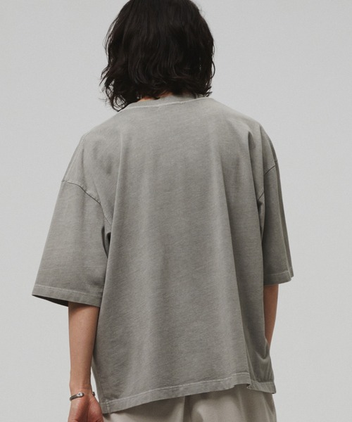 WYM LIDNM(ウィム バイ リドム)の「EMBROIDERY PIGMENT OVERSIZED T-SHIRT(Tシャツ/カットソー・メンズ・ホワイト/ベージュ/グリーン系その他/ブルー系その他・S/M/L)」の12枚目の写真