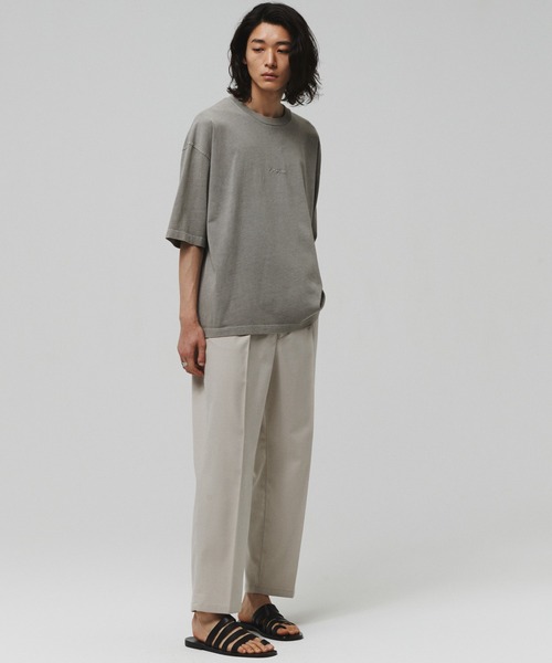 WYM LIDNM(ウィム バイ リドム)の「EMBROIDERY PIGMENT OVERSIZED T-SHIRT(Tシャツ/カットソー・メンズ・ホワイト/ベージュ/グリーン系その他/ブルー系その他・S/M/L)」の6枚目の写真