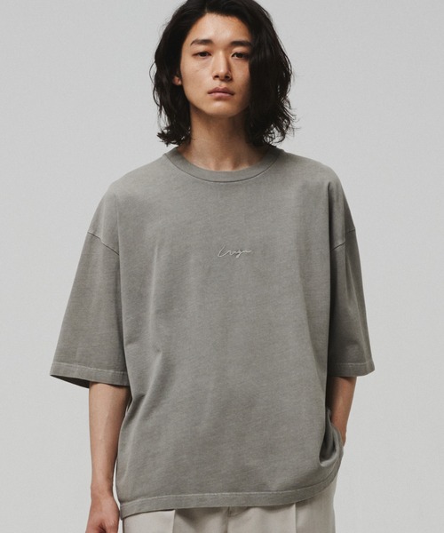 Tシャツ・カットソー No.1310 BASE pigment half T EMBROIDERY PIGMENT OVERSIZED T-SHIRT（Tシャツ/カットソー