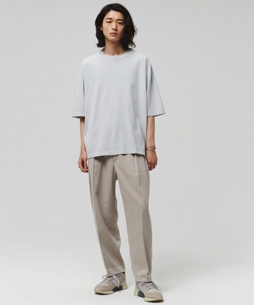 WYM LIDNM(ウィム バイ リドム)の「EMBROIDERY PIGMENT OVERSIZED T-SHIRT(Tシャツ/カットソー・メンズ・ホワイト/ベージュ/グリーン系その他/ブルー系その他・S/M/L)」の7枚目の写真