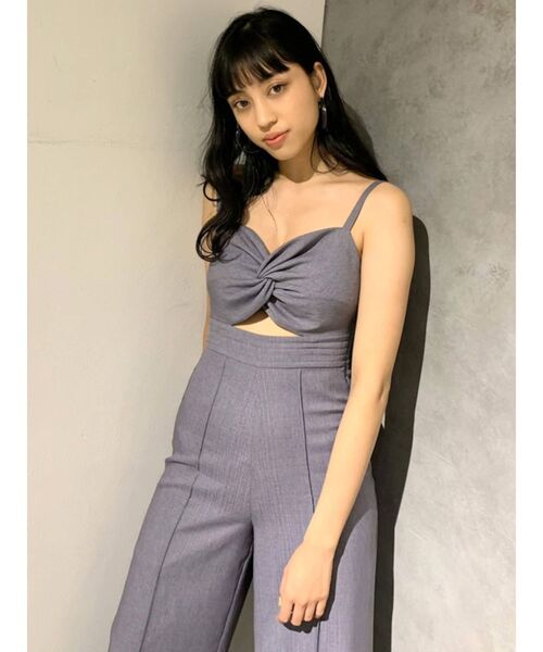 EMODA（エモダ）の「アシンメトリーツイストオールインワン（つなぎ/オールインワン・レディース・ブラック/グレー/アイボリー・FREE）」の14枚目の写真