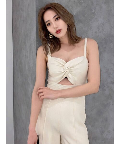 EMODA（エモダ）の「アシンメトリーツイストオールインワン（つなぎ/オールインワン・レディース・ブラック/グレー/アイボリー・FREE）」の17枚目の写真