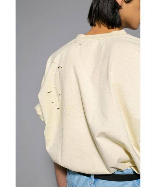 MONKEY TIME（モンキータイム）の「＜monkey time＞ TJK DISTRESSED T/Tシャツ（Tシャツ/カットソー・メンズ・ナチュラル/ブラック・XL/S/M/L）」の5枚目の写真