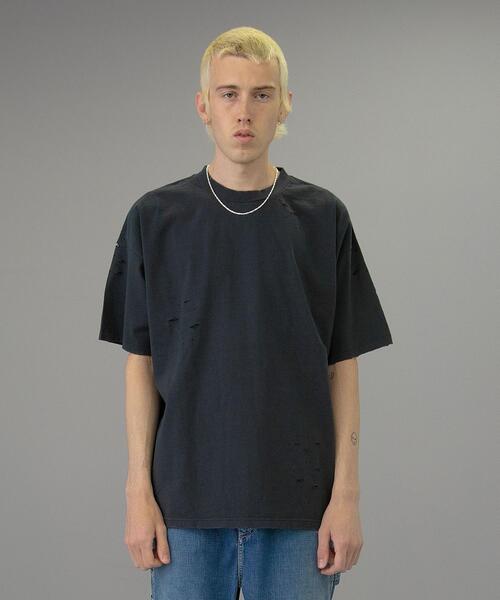 MONKEY TIME（モンキータイム）の「＜monkey time＞ TJK DISTRESSED T/Tシャツ（Tシャツ/カットソー・メンズ・ナチュラル/ブラック・XL/S/M/L）」の13枚目の写真