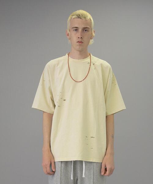 MONKEY TIME（モンキータイム）の「＜monkey time＞ TJK DISTRESSED T/Tシャツ（Tシャツ/カットソー・メンズ・ナチュラル/ブラック・XL/S/M/L）」の3枚目の写真