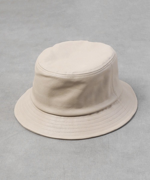 Sense of Grace(センスオブグレース)の「SYNTHETIC LEATHER BUCKET HAT(ハット・メンズ・ブラック/ダークブラウン/ブラウン/アイボリー/ダークブラウン系/ブラック系/アイボリー系/ベージュ・FREE/XL)」の8枚目の写真