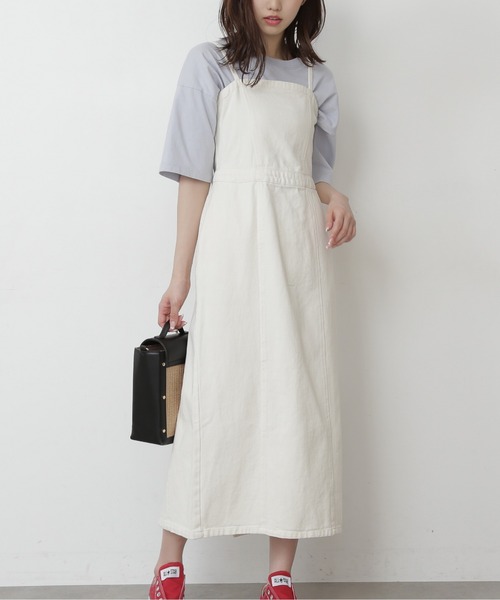 FREE'S MART（フリーズマート）の「デニムＩラインキャミワンピース（ワンピース・レディース・ホワイト系その他/ブラック系その他/ブルー系その他・FREE）」の2枚目の写真