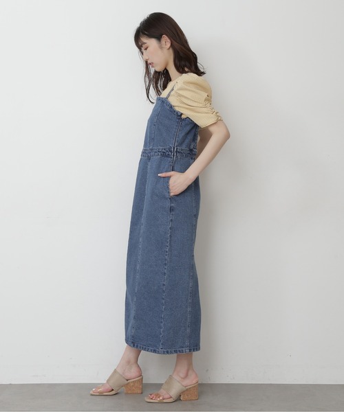 FREE'S MART（フリーズマート）の「デニムＩラインキャミワンピース（ワンピース・レディース・ホワイト系その他/ブラック系その他/ブルー系その他・FREE）」の9枚目の写真