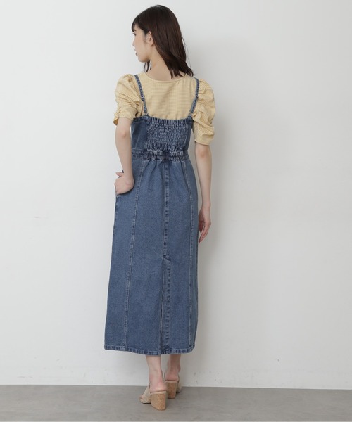 FREE'S MART（フリーズマート）の「デニムＩラインキャミワンピース（ワンピース・レディース・ホワイト系その他/ブラック系その他/ブルー系その他・FREE）」の10枚目の写真