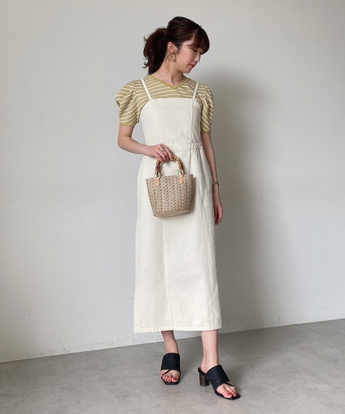 FREE'S MART（フリーズマート）の「デニムＩラインキャミワンピース（ワンピース・レディース・ホワイト系その他/ブラック系その他/ブルー系その他・FREE）」の11枚目の写真