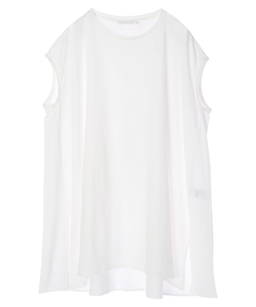 AMERICAN HOLIC（アメリカンホリック）の「サイドスリットカットフレアチュニック　＊〇（Tシャツ/カットソー・レディース・ブルー/オフホワイト/ブラック/ライトイエロー・M/L）」の12枚目の写真