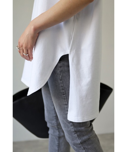 コットンサイドスリットTシャツ