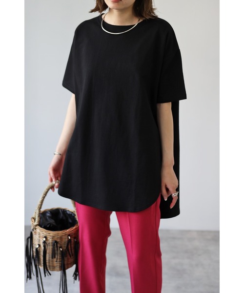 コットンサイドスリットTシャツ