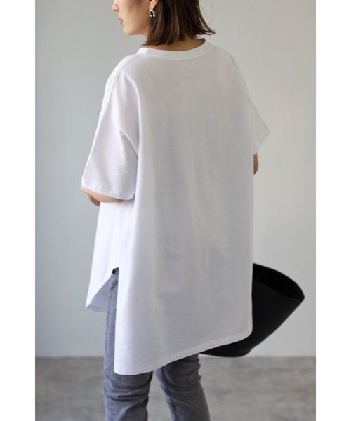 コットンサイドスリットTシャツ