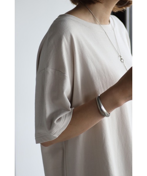 Bonjour Sagan（ボンジュールサガン）の「コットンサイドスリットTシャツ（Tシャツ/カットソー・レディース・ホワイト/ブラック/ベージュ・FREE）」の21枚目の写真