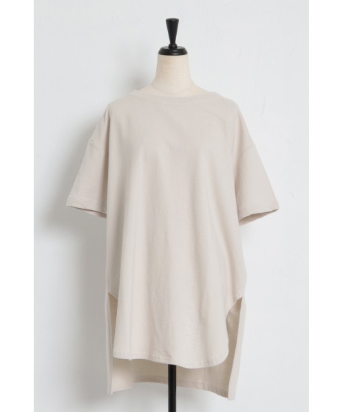 Bonjour Sagan（ボンジュールサガン）の「コットンサイドスリットTシャツ（Tシャツ/カットソー・レディース・ホワイト/ブラック/ベージュ・FREE）」の22枚目の写真