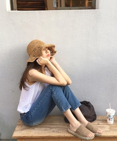 LIPSERVICE(リップサービス)の「ペーパーリボンハット【ZOZOTOWN限定】(ハット・レディース・ホワイト/ベージュ・FREE)」の12枚目の写真