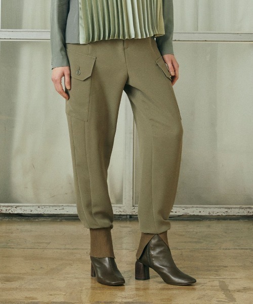 EZUMi(エズミ)の「EZUMi(エズミ)リブパンツ / YEAW21PA02(その他パンツ・レディース・カーキ・SMALL)」の1枚目の写真