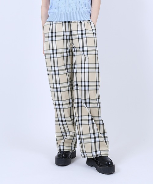 PUNYUS（プニュズ）の「チェックイージーパンツ（その他パンツ・レディース・ブラック/ベージュ・1/2/4/3）」の2枚目の写真
