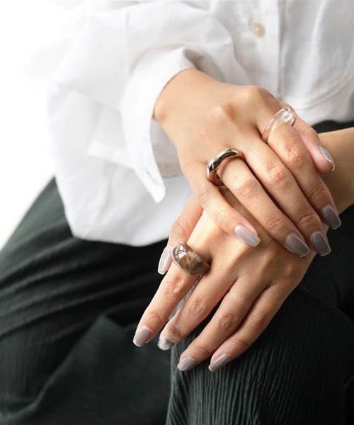 antiqua（アンティカ）の「異素材セットリング（リング・レディース・シルバー/ゴールド・FREE）」の6枚目の写真