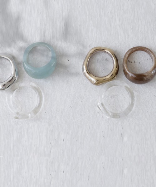 antiqua（アンティカ）の「異素材セットリング（リング・レディース・シルバー/ゴールド・FREE）」の9枚目の写真