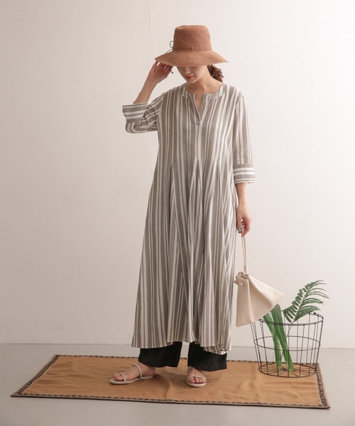 おまとめページ　アーバンリサーチドアーズ　リネンコットン半袖ロングワンピース URBAN RESEARCH DOORS（アーバンリサーチドアーズ）の「コットン