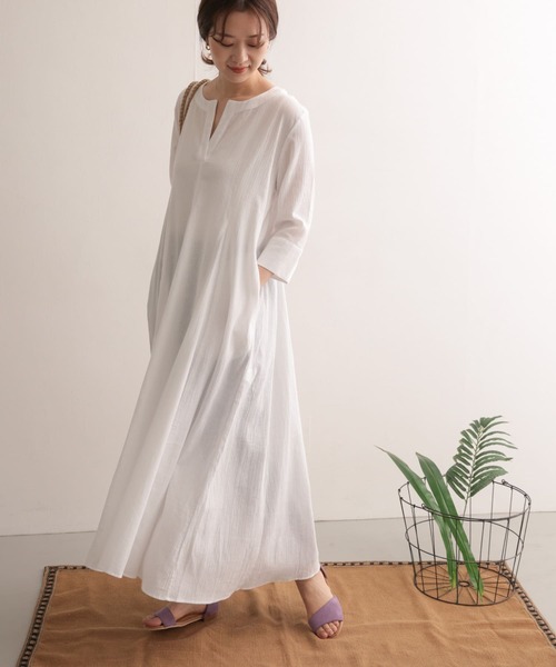 papier church dress コットンリネン ワンピース URBAN RESEARCH DOORS（アーバンリサーチドアーズ）の「コットン