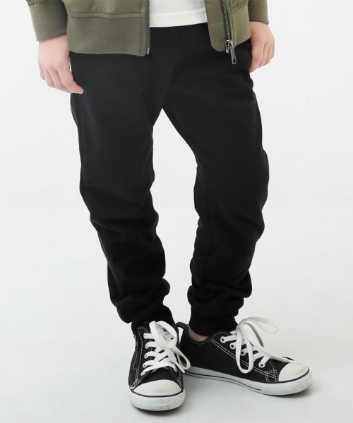 devirock（デビロック）の「無地スウェット裾リブパンツ（スウェットパンツ・キッズ・ブラック/ネイビー/ダークオリーブ/杢グレー/ブルー系その他/パープル系その他/ヘザーチャコール/ブルー系その他2・80ｃｍ/90cm/110cm/100cm/120cm/130cm/140cm/150cm/160cm）」の2枚目の写真