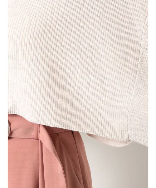 MERCURYDUO(マーキュリーデュオ)の「片畔2WAYクロップドニットカーディガン(カーディガン/ボレロ・レディース・ブラウン/アイボリー・FREE)」の13枚目の写真