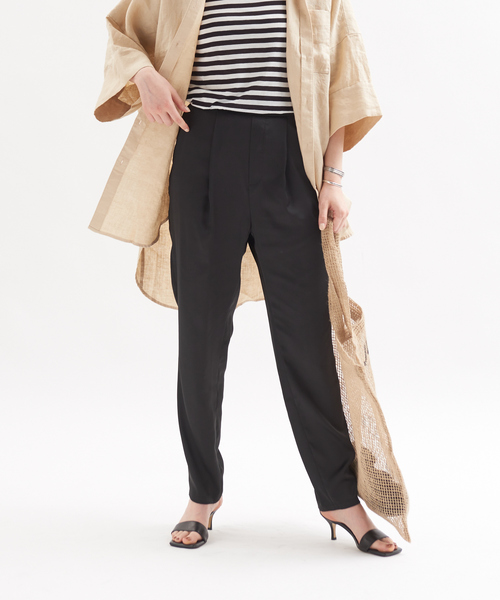 Rouge vif（ルージュヴィフ）の「サテンイージーパンツ（その他パンツ・レディース・ブラック/ピンク/グリーン・36/38）」の2枚目の写真